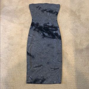 Tie Dye Strapless Dress